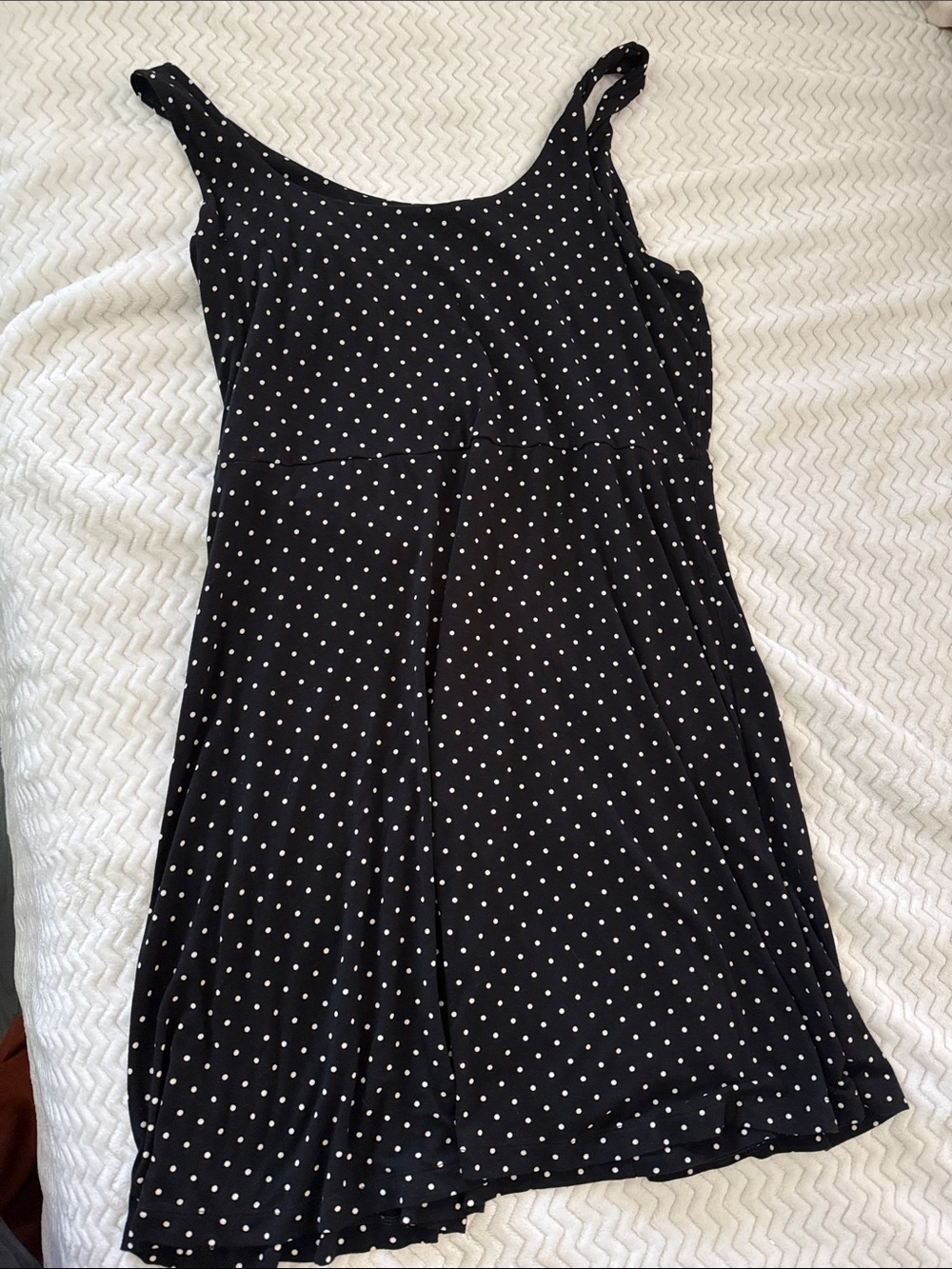 Old Navy Black Dress with White Polka Dots